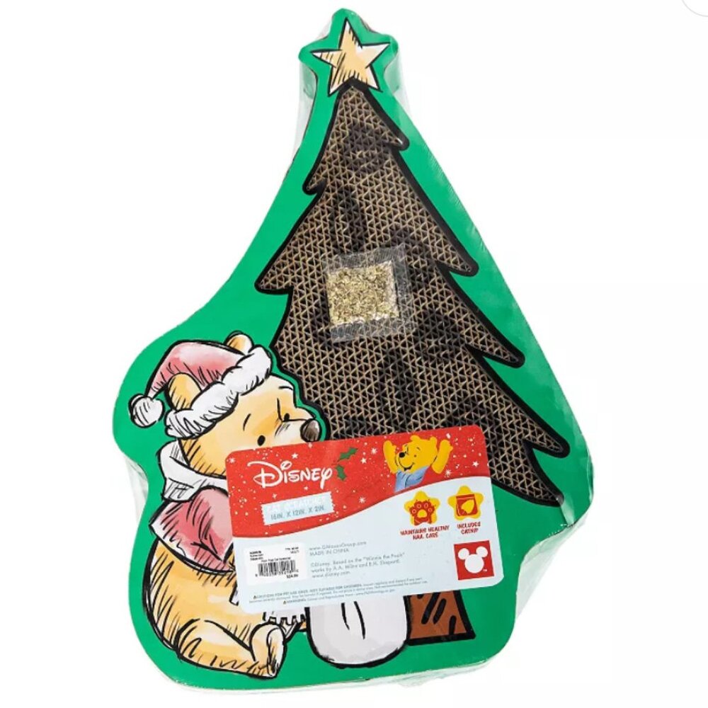 NWT ~ Disney's Winnie The Pooh Christmas Tree Cat Scratcher